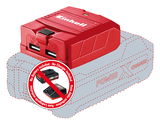 EINHELL TE-CP 18 Li USB - Solo akku adapter (akku nélkül)