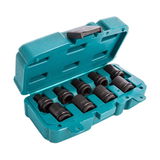 Makita #1/2" 38mm gépi dugókulcs készlet 5/16", 11/16", 3/4", 8, 10, 13, 17, 19, 21mm