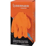 Berner Premium Line Nitril Grip PR Eldobható Kesztyű Jó Tapadás Narancssárga