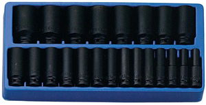 Genius Tálcás Genius Dugókulcs, Gépi Készlet 6 Lapú h. Colos 1/2" 22 db-os 1/3 termék fő termékképe