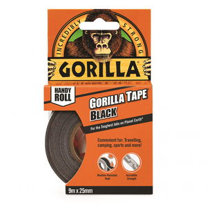 Gorilla Tape Handy Roll 9,14 m * 25 mm Fekete Extra Erős Ragasztószalag termék fő termékképe