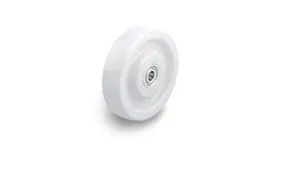 Nagy Teherbírású Poliamid Kerék Fehér 80*37 mm  350 kg Siklócsapágyas + Perselx 15*3*46 mm termék fő termékképe