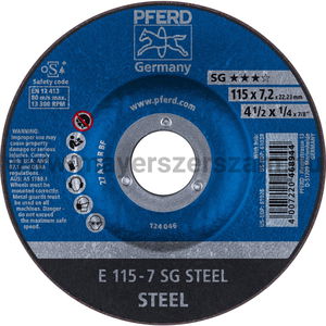 TISZTÍTÓKORONG E 115-7 SG STEEL termék fő termékképe