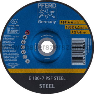 TISZTÍTÓKORONG E 180-7 PSF STEEL termék fő termékképe