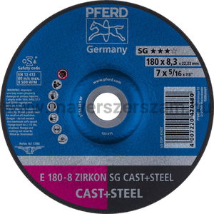 TISZTÍTÓKORONG E 180-8 ZIRKON SG CAST+STEEL termék fő termékképe