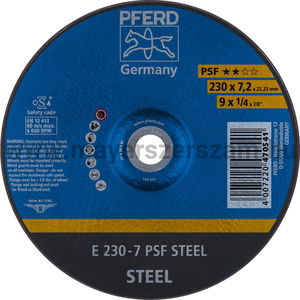 TISZTÍTÓKORONG E 230-7 PSF STEEL termék fő termékképe