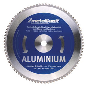 Metallkraft körfűrésztárcsa alumíniumhoz 355 x 2.4 x 25.4 mm T80 termék fő termékképe