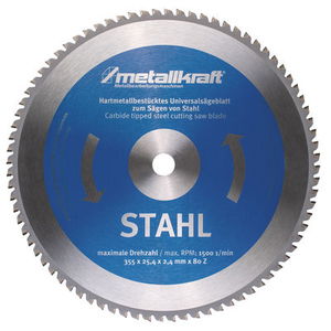 Metallkraft körfűrésztárcsa acélhoz 355 x 2.4 x 25.4 mm T80 termék fő termékképe