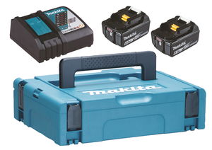 Makita 198116-4 akkumulátor csomag (2 x 6.0 Ah Li-ion akkuval, MAKPAC kofferben) termék fő termékképe