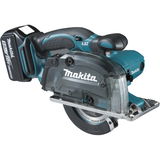 Makita DCS552RTJ akkus fémvágó körfűrész (2 x 5.0 Ah Li-ion akkuval, MAKPAC kofferben)