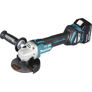 Makita DGA513RTJ akkumulátoros sarokcsiszoló (2 x 5.0 Ah Li-ion akkuval, MAKPAC kofferben) termék fő termékképe