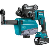 Makita DHR182RTWJ akkumulátoros SDS-plus fúró-vésőkalapács (2 x 5.0 Ah Li-ion akkuval, MAKPAC kofferben) + DX05 porelszívó egység