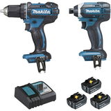 Makita DLX2127TJ1 akkumulátoros gépcsomag (3 x 5.0 Ah Li-ion akkuval, MAKPAC kofferben)