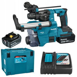 Makita DHR183RTWJ akkumulátoros SDS-plus fúrókalapács (2 x 5.0 Ah Li-ion akkuval, MAKPAC kofferben) + porelszívó egység termék fő termékképe