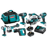 Makita DLX6092T akkumulátoros gépcsomag (2 x 5.0 Ah Li-ion akkuval + szerszámtáska)