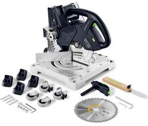 Festool SYMMETRIC SYMC 70 EB-Basic akkus szénkefe nélküli szegélylécfűrész (akku és töltő nélkül) termék fő termékképe