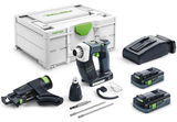 Festool DURADRIVE DWC 18-2500 HPC 4,0 I-Plus akkus szénkefe nélküli szárazépítési csavarbehajtó (2 x 4.0 Ah Li-ion akkuval)