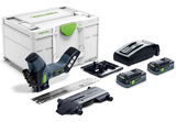 Festool ISC 240 HPC 4,0 EBI-Plus akkus szénkefe nélküli szigetelőanyag fűrész (2 x 4.0 Ah Li-ion akkuval)