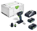 Festool TXS 18 C 3,0-Plus akkus szénkefe nélküli fúró-csavarbehajtó (2 x 3.0 Ah Li-ion akkuval)