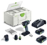 Festool TXS 18 C 3,0-Set akkus szénkefe nélküli fúró-csavarbehajtó (2 x 3.0 Ah Li-ion akkuval)