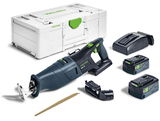 Festool RSC 18 5,0 EB-Plus akkus szénkefe nélküli orrfűrész (2 x 5.0 Ah Li-ion akkuval)