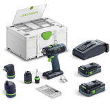 Festool T 18+3 HPC 4,0 I-Set akkus szénkefe nélküli fúró-csavarbehajtó (2 x 4.0 Ah Li-ion akkuval)