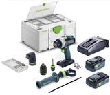 Festool QUADRIVE TPC 18/4 5,0/4,0 I-Set akkus ütvefúró-csavarbehajtó (1 x 4.0 Ah és 1 x 5.0 Ah Li-ion akkuval)