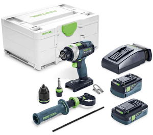 Festool QUADRIVE TPC 18/4 5,0/4,0 I-Plus akkus ütvefúró-csavarbehajtó (1 x 4.0 Ah és 1 x 5.0 Ah Li-ion akkuval) termék fő termékképe