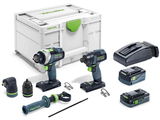 Festool TID 18 5,0/4,0-Set TPC 18/4 akkus ütvefúró-csavarbehajtó és ütvecsavarozó szett (1 x 4.0 Ah és 1 x 5.0 Ah Li-ion akkuval)