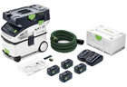 Festool CLEANTEC CTMC MIDI I-Plus akkus mobil elszívó (4 x 5.0 Ah Li-ion akkuval)