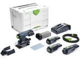 Festool RTSC 400 3,0 I-Set akkus szénkefe nélküli vibrációs csiszoló (2 x 3.0 Ah Li-ion akkuval)