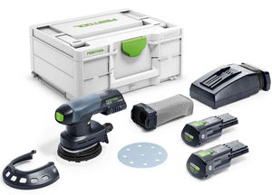 Festool ETSC 125 3,0 I-Plus akkus szénkefe nélküli excentercsiszoló (2 x 3.0 Ah Li-ion akkuval) termék fő termékképe