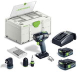 Festool TXS 12 2,5-Set akkus szénkefe nélküli fúró-csavarbehajtó (2 x 2.5 Ah Li-ion akkuval)