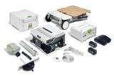 Festool CSC SYS 50 EBI-Set akkus szénkefe nélküli asztali körfűrész (2 x 5.0 Ah Li-ion akkuval)