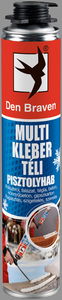 Den Braven MULTI KLEBER ragasztóhab, pisztolyos flakon (téli), sárga, 750 ml termék fő termékképe