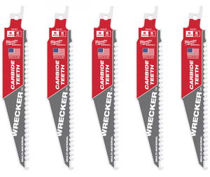 Milwaukee WRECKER keményfém fogazatú szablyafűrészlap, univerzális, 150 mm, 6 TPi, 5 db/csomag termék fő termékképe