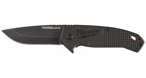 Milwaukee HARDLINE™ összecsukható kés, fekete, D2 acél sima élű penge, 75 mm termék fő termékképe