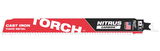 Milwaukee Heavy Duty TORCH™ NITRUS CARBIDE™ keményfém fogazatú szablyafűrészlap fémhez, 230 mm, 8 TPi