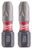 Milwaukee Shockwave Impact Duty™ csavarozó bit, 25 mm, PZ 3, 2 db/bliszter