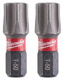 Milwaukee Shockwave Impact Duty™ csavarozó bit, 25 mm, TX 50, 2 db/bliszter