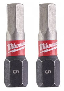 Milwaukee Shockwave Impact Duty™ csavarozó bit, 25 mm, Hex 5 mm, 2 db/bliszter termék fő termékképe