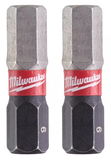 Milwaukee Shockwave Impact Duty™ csavarozó bit, 25 mm, Hex 6 mm, 2 db/bliszter