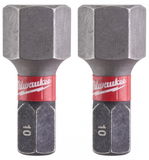 Milwaukee Shockwave Impact Duty™ csavarozó bit, 25 mm, Hex 10 mm, 2 db/bliszter