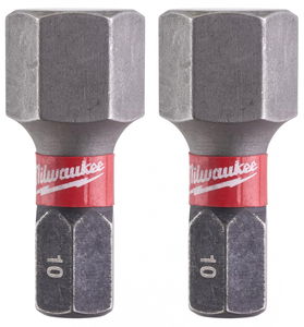 Milwaukee Shockwave Impact Duty™ csavarozó bit, 25 mm, Hex 10 mm, 2 db/bliszter termék fő termékképe