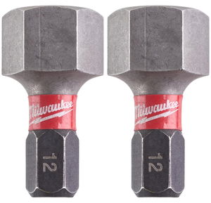 Milwaukee Shockwave Impact Duty™ csavarozó bit, 25 mm, Hex 12 mm, 2 db/bliszter termék fő termékképe