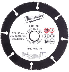 Milwaukee CB 76 karbid vágókorong, 76x1.0 mm termék fő termékképe