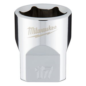 Milwaukee FOUR FLAT™ oldalú 3/8"-os dugókulcs fej, rövid, 6-lapú, 17 mm termék fő termékképe