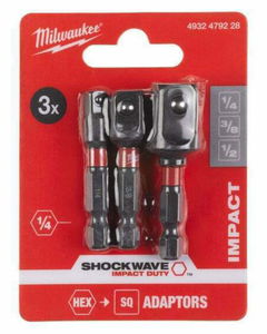 Milwaukee Shockwave Impact Duty™ dugókulcs adapter készlet, 3 részes termék fő termékképe