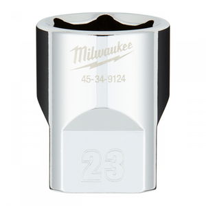 Milwaukee FOUR FLAT™ oldalú 1/2"-os dugókulcs fej, rövid, 6-lapú, 23 mm termék fő termékképe