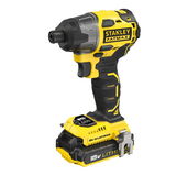 Stanley FMC647D2 FATMAX® szénkefe nélküli akkus ütvecsavarozó (2 x 2.0 Ah Li-ion akkuval, kofferben)